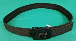 Official Bsa Boy Scout Uniform Belt Medium/large 42 Inches,  Metal Buckle Euc