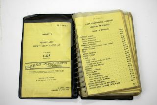 Official USAF Flight Crew Check Lists 1969 Vietnam War Period T.  O.  1T - 33A - 1CL - 1 2