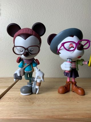 Disney Hipster Mickey And Minnie Vinylmation Figure Maruyama