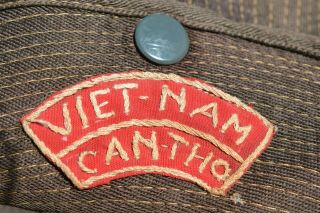 US VIETNAM SPECIAL FORCES BOONIE HAT NAM WAR PATCH VIET - NAM CAN THO 2