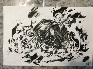 Daniel Warren Johnson Ghost Rider Commission Sketch Art Skywalker