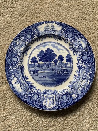 Wedgwood Blue & White Plate Campus In The Fifties Transylvania Club