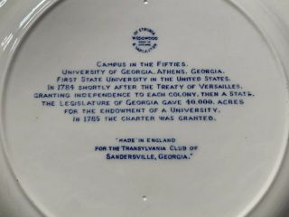 Wedgwood Blue & White Plate Campus In The Fifties Transylvania Club 2