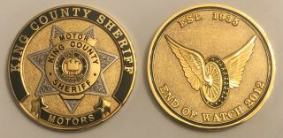 King County Sheriff’s Office Motor Unit Challenge Coin
