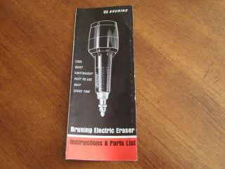 Vintage Charles Bruning 87 - 200 Electric Erasing Eraser Machine Drafting Tool 2