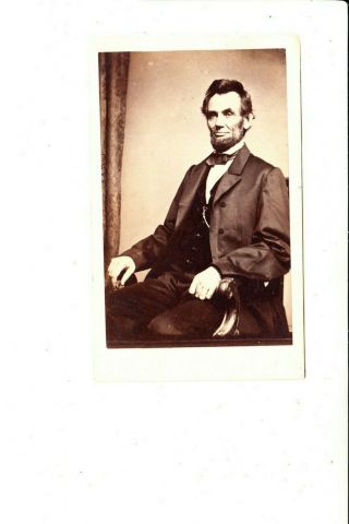 Matthew Brady Cdv Of Abraham Lincoln Civil War