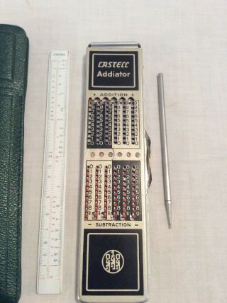 Faber - Castell 67/87R Rietz Slide Rule with Addiator.  Hard to Find. 2