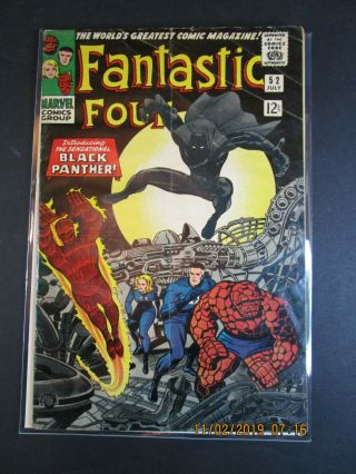 Fantastic Four 52 - - 1st App.  Black Panther Vg - Silver Age Marvel Comics Issue