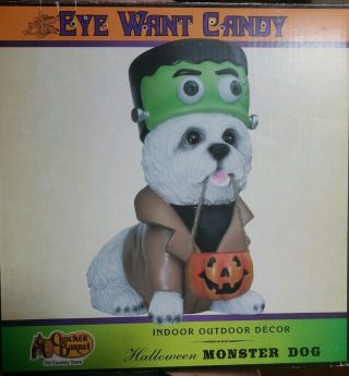 Westie Halloween Figurine ‘eye Want Candy’ Halloween Monster Dog.  Approx 8” Tall