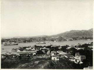 C.  1900 Photo China - Large Ships In Harbour Amoy Xiamen