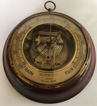 Vintage Superfect De Luxe Model Barometer Made In Germany
