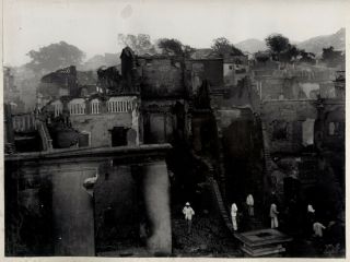 C.  1900 Photo China - Boxer Rebellion? Among Building Ruins Peking Beijing?
