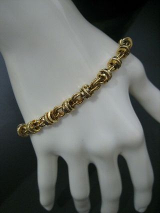 Estate Vintage 14k Yellow Gold Marked Zrw Italy Bracelet