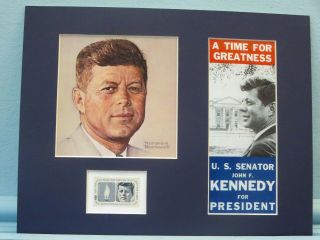 The 1960 Presidential Election - President John F.  Kennedy And His Own Stamp