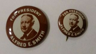 1928 Alfred E.  Smith President 1st Catholic Campaign Pin Button Pinback
