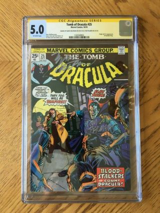 Tomb Of Dracula 25 Signed By Wolfman & Palmer 1st Hannibal King 5.  0 Vg/fn Cgc