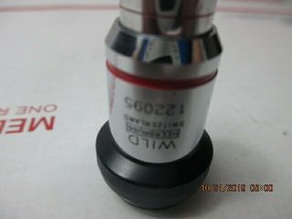 Q128) Wild Heerbrugg Fluotar HI Microscope Objective HI 100x /1.  30 Lens SN122095 2