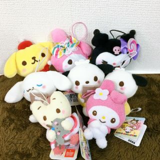 Japan Anime Sanrio My Melody Kuromi Plush Doll Mascot Strap Charm Prize Q24