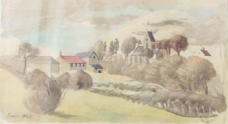 Franklin White - Landscape 9 - Listed Artist Watercolor - In Us