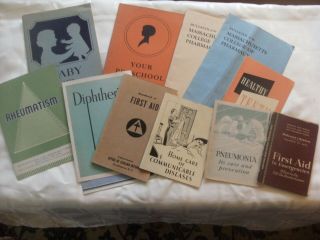 Vintage Public Health Communicable Disease First Aid Chld Care Books 1930 