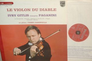 Ivry Gitlis Paganini /le Violon Du Diable,  Campanella,  Caprices Philips France Nm