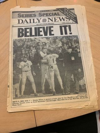 York Daily News: Oct 28,  1986,  York Mets World Series Believe It