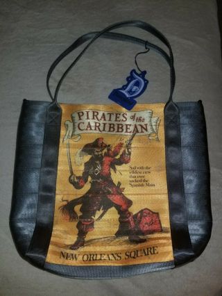 Disney Pirates Of The Caribbean Poster Harveys Purse With Tags Signed