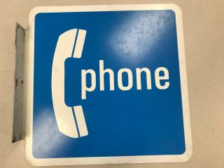 Vintage Bell System Large Pay Phone Sign,  Circa 1970 