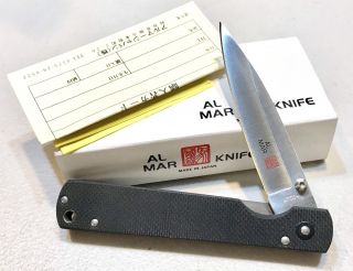 Vintage Al Mar Eagle Ats34 Seki Japanfolding Pocket Dagger Knife Box Papers