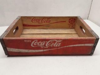 Vintage Wood Red Coca Cola Soda Pop Bottle Carrier Crate Box Denver Colorado