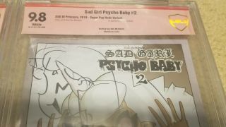CBCS 9.  8 Verified Sigs & Remarks Sad Girl Psycho Baby 2 Sugar Pop Kickstarter 2