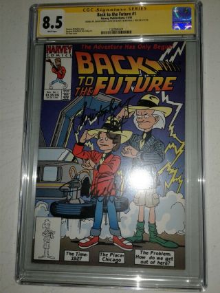 Back To The Future 1 Cgc 8.  5 Signed Michael J Fox & Christopher Lloyd