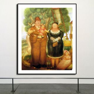 Fernando Botero “portrait Of A Family” Hd Print On Art Fabric Wall Decor