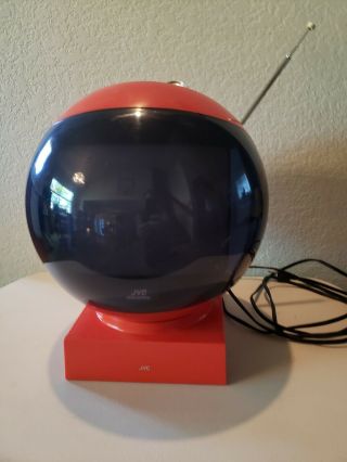 Red Vintage Jvc Videosphere Television