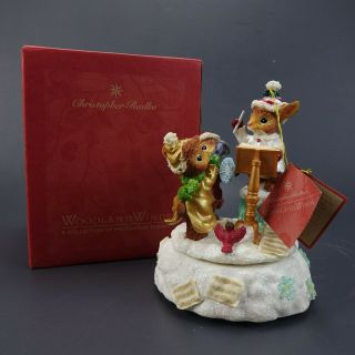 Christopher Radko 2000 Woodland Winds Enchanting Friends Jingle Bells Music Box