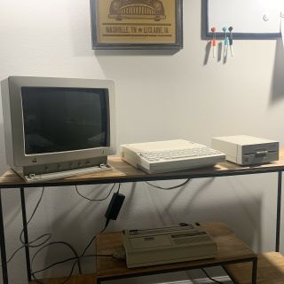 Vintage Apple Iic Model A2s4100 Computer,  Monitor,  Okimate Printer,  Covers