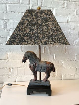 Frederick Cooper Lamp Antique Chinese Horse Asian Decor Vintage