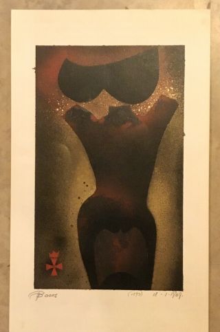 Listed Canadian Artist Peter Paul Ochs Mid Century Painting 1969 Female Nude