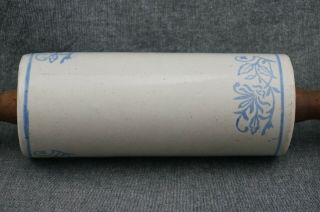 E.  R.  Buffington and Sons,  RISING SUN,  MD - Blue Decorated Stoneware ROLLING PIN 3