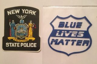 Nysp Ny State Police (outside) Decal Sticker Authentic 1,  1 Blue Lives Matter