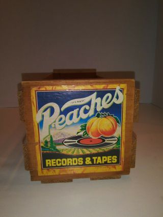 Vintage Peaches Records Cassette/8 - Track Crate With Removable Insert