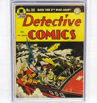 DC Detective Comics 90 CGC 3.  5 OW/W Pages Batman Joe Greene Sprang Roussos 1944 2