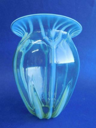 Auc9 Art Nouveau Uranium Opalescent Glass Lamp Shade 1900s