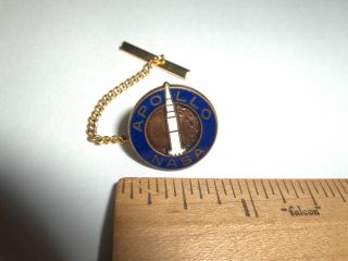 Vintage Nasa Apollo Saturn V Rocket Crest Craft Employee Given Pin