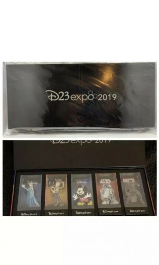 D23 Expo 2019 Figpin Set Of 5 Pin Elsa Mickey R2 - D2 Woody Marvel Disney Le250