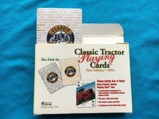28 Vintage 1994 Classic Tractor Playing Cards 2 Decks John Deere Ect 2