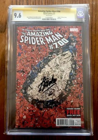 Spider - Man 700 Cgc 9.  6 Ss Stan Lee Signed Nm,  White Pages