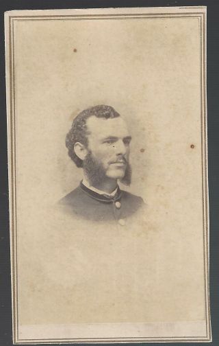 Civil War Cdv Of Captain Irvin B Wright,  20th Ohio & 11th Us Infantry Autograph