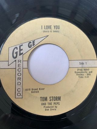 Northern Soul 45/ Tom Storm " I Love You " Hear