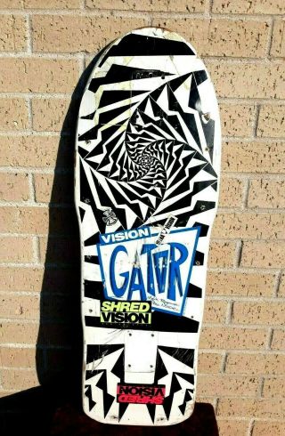 Vintage Skateboard Vision Gator Full Size Og Not Reissue Gonzalez Vtg 1986 Grail